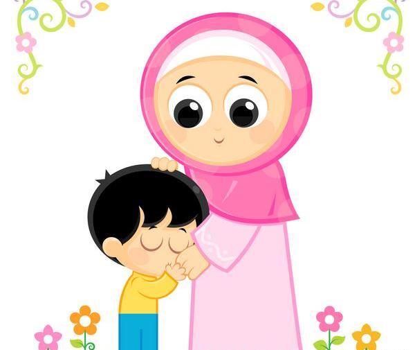 عکس مادر کارتونی با حجاب