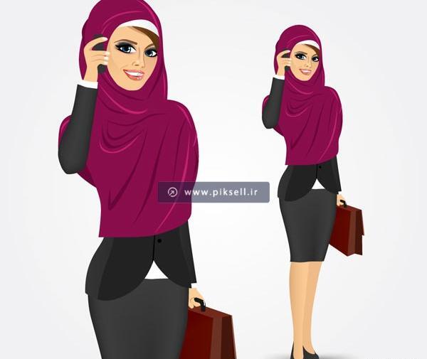 عکس مادر کارتونی با حجاب