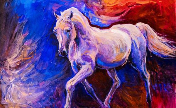 عکس نقاشی مدرن از اسب