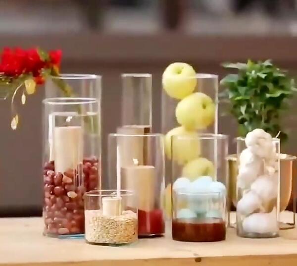 عکس ایده سفره هفت سین با ظروف شیشه ای