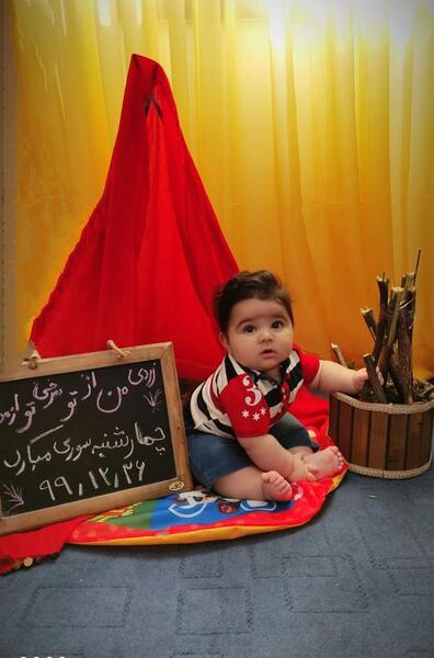 عکس چهارشنبه سوری نوزاد