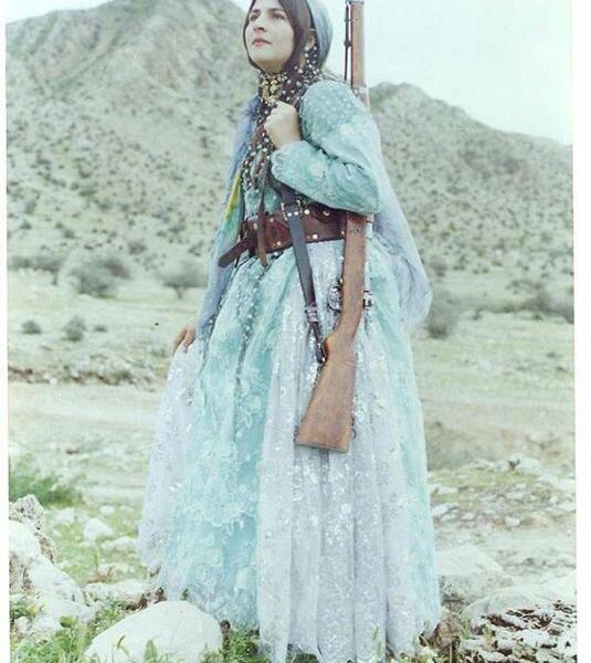 عکس پروفایل دختر لر با تفنگ