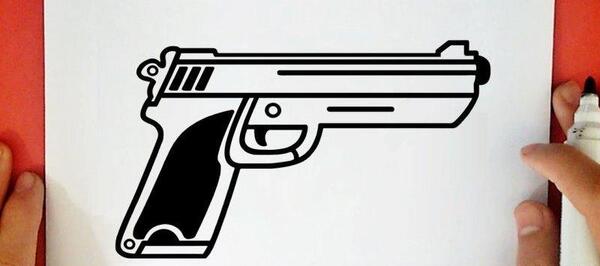 عکس نقاشی تفنگ