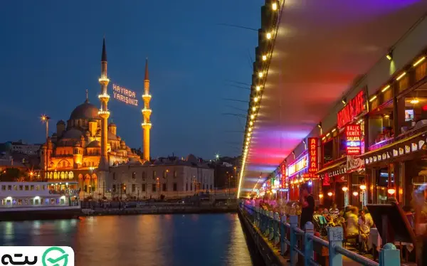 عکس از استانبول در شب