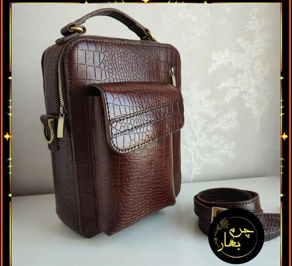 عکس کیف دوشی مردانه چرم