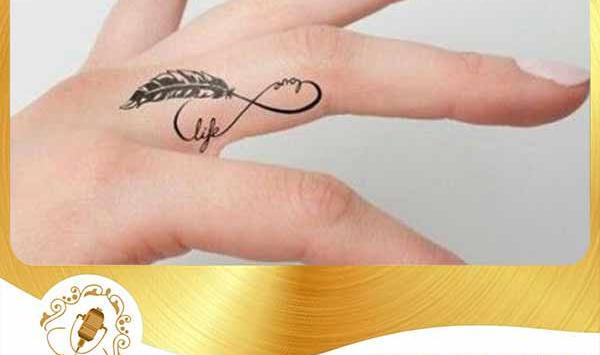 عکس تتو مینیمال روی انگشت