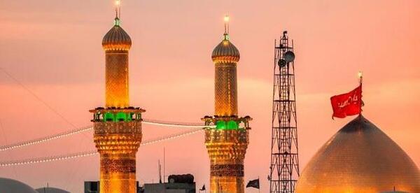 عکس حرم امام حسین شب