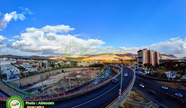 عکس رنگین کمان در شیراز