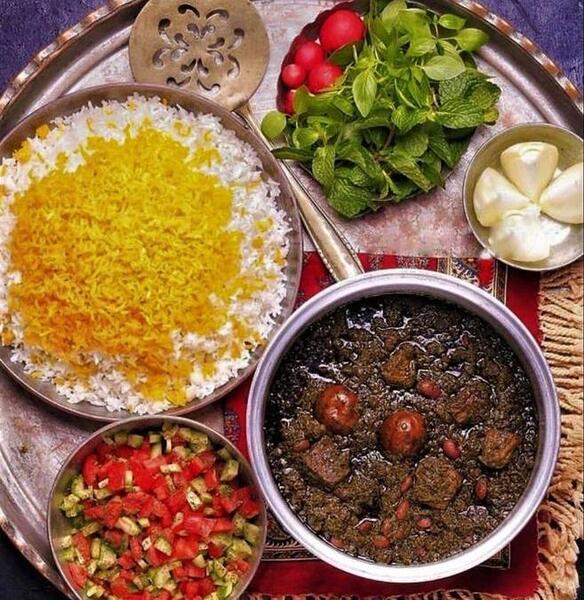 عکس چلو قرمه سبزی