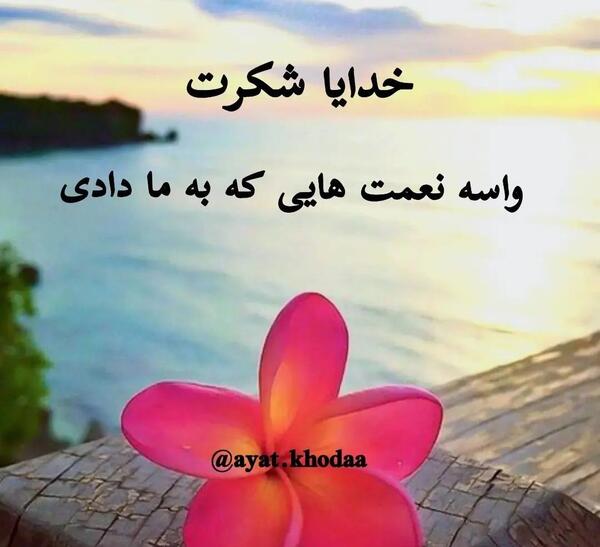 عکس نوشته خدایا شکرت واسه