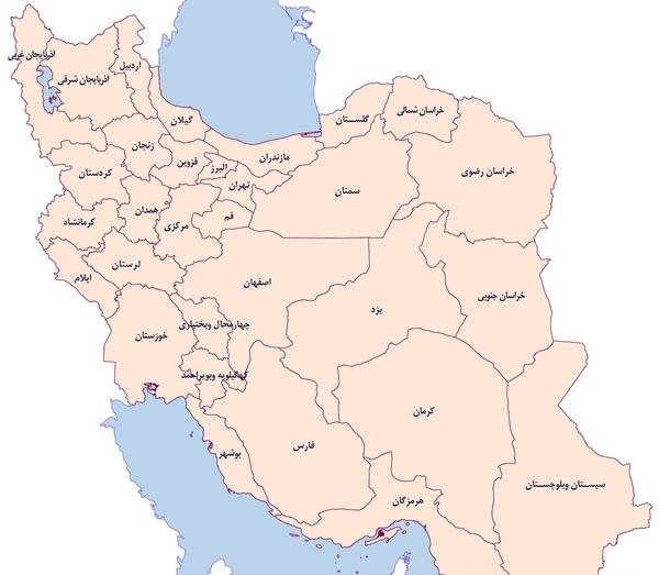 عکس نقشه ایران اصلی