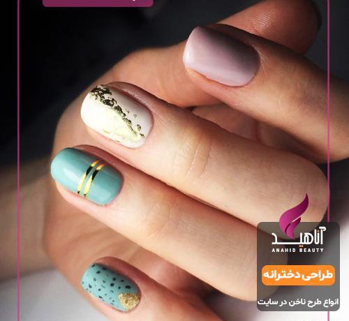 عکس مدل ناخن کوتاه هلویی