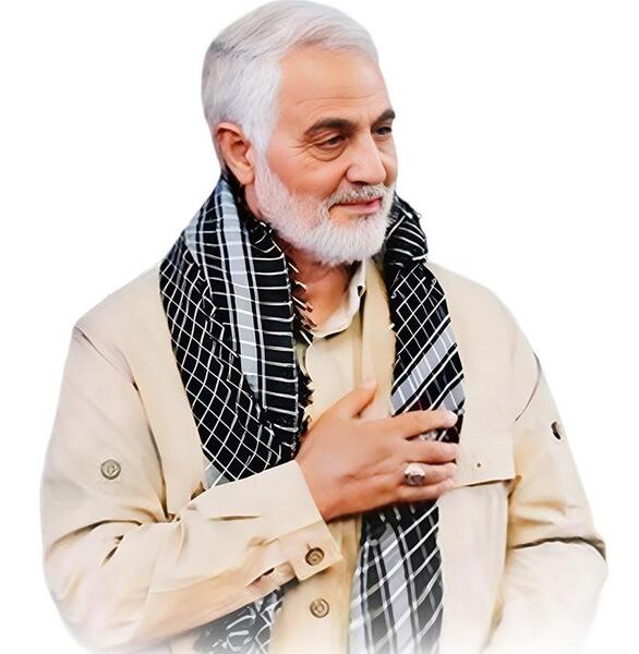 عکس حاج قاسم سیاه سفید