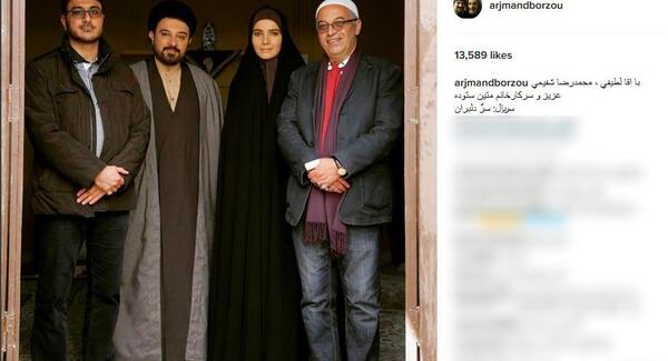 عکس برزو ارجمند و زنش