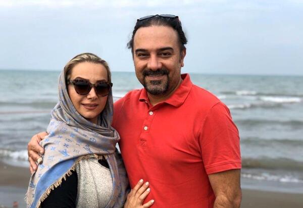 عکس برزو ارجمند و زنش