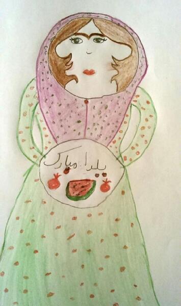 عکس نقاشی ساده کدو تنبل