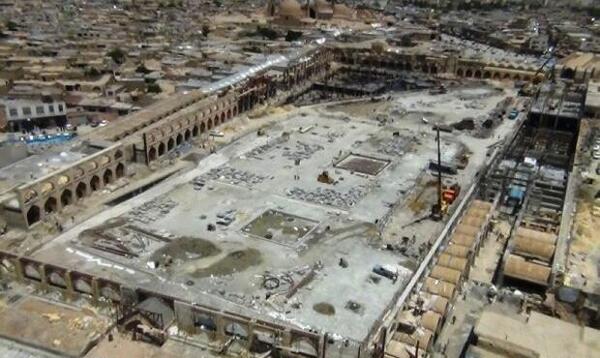 عکس قدیمی سبزه میدان اصفهان