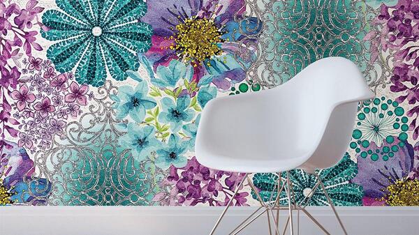 عکس کاغذ دیواری فیروزه ای