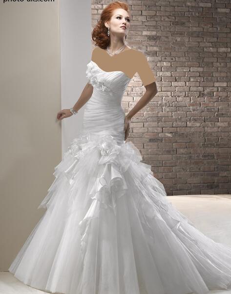 عکس لباس عروس چین دار