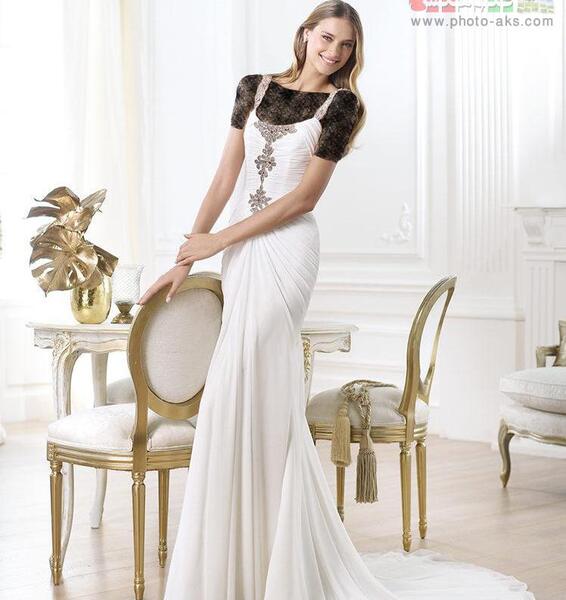 عکس لباس عروس چین دار