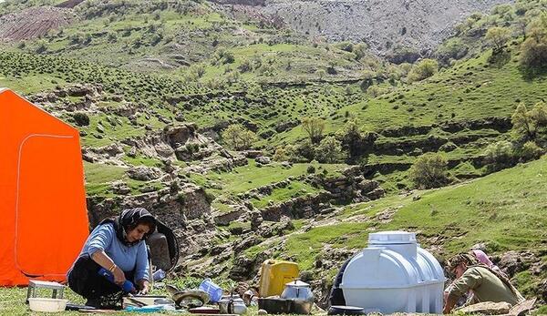 عکس چادر در طبیعت