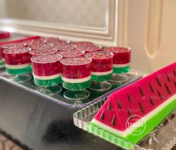عکس ژله هندوانه شب یلدا
