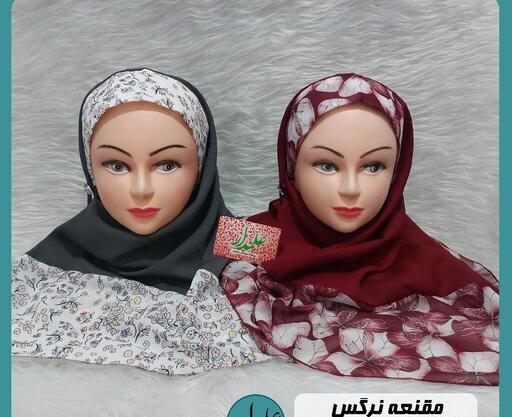 عکس آموزش دوخت مقنعه نرگسی