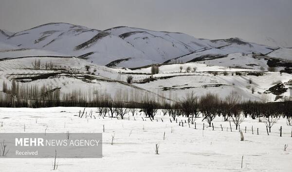 عکس برف روستایی