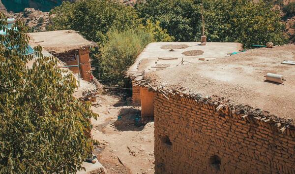 عکس برف روستایی