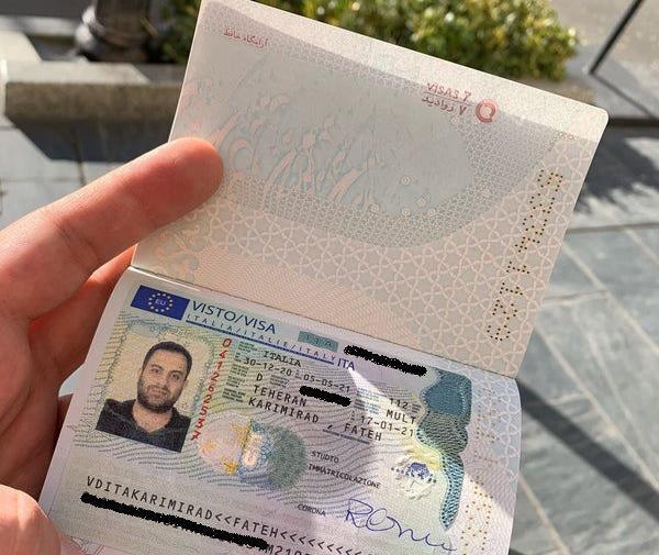 عکس ویزای شینگن