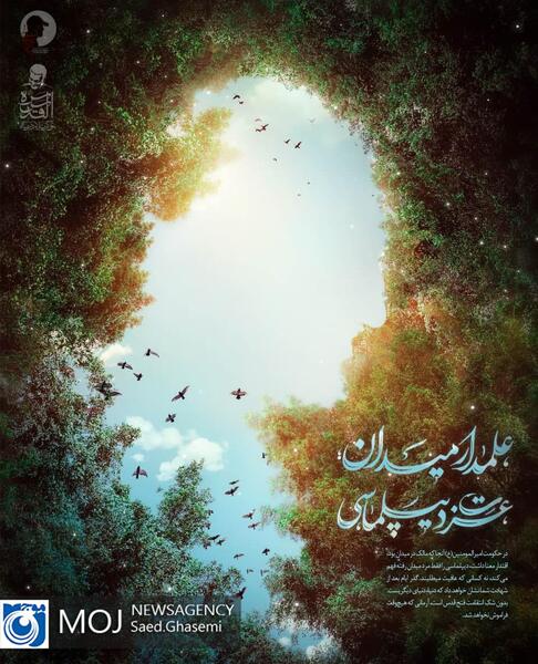 عکس سردار سلیمانی علمدار نیامد