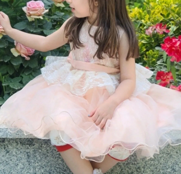 عکس لباس مجلسی دخترانه رنگ گلبهی