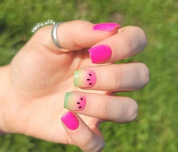 عکس ژلیش ناخن تابستانه