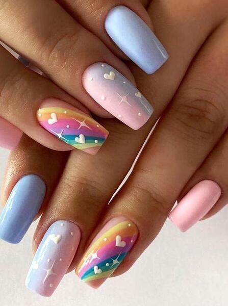 عکس ژلیش ناخن تابستانه
