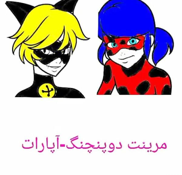 عکس کت نوار و لیدی باگ