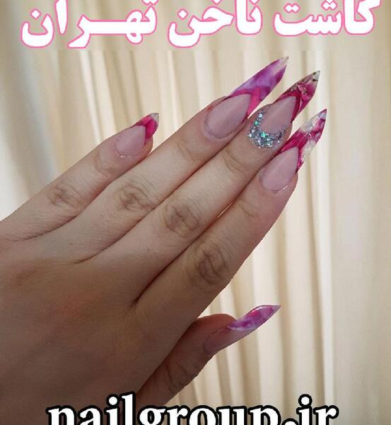 عکس مدل کاشت ناخن کوتاه مربعی