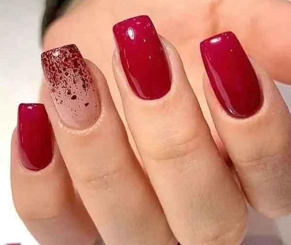 عکس مدل کاشت ناخن کوتاه مربعی