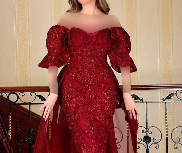 عکس لباس مجلسی بلند و پوشیده