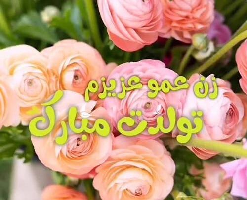 عکس نوشته عشق زن عمو تولدت مبارک