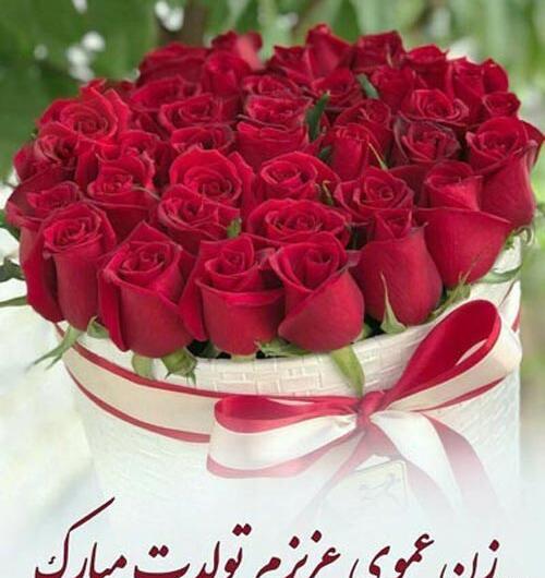 عکس نوشته عشق زن عمو تولدت مبارک