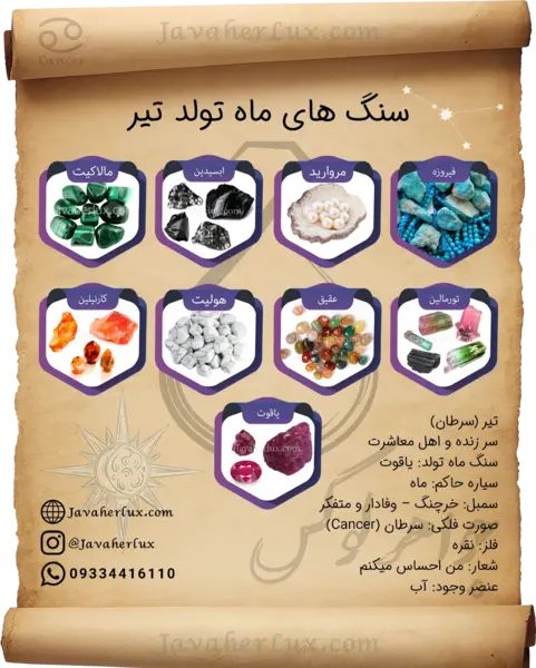 عکس سنگ ماه تولد تیر
