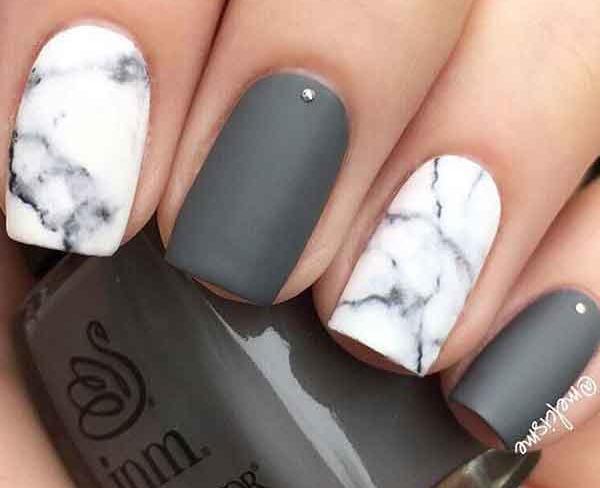 عکس کاشت ناخن خاکستری
