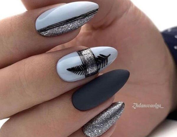 عکس کاشت ناخن خاکستری