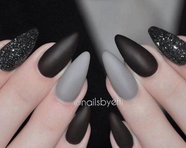 عکس کاشت ناخن خاکستری