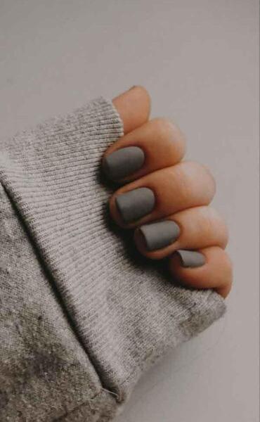 عکس کاشت ناخن خاکستری