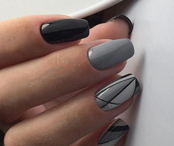 عکس کاشت ناخن خاکستری
