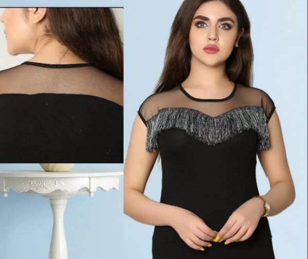 عکس لباس مجلسی کوتاه ریش دار