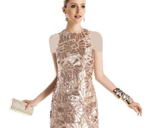 عکس لباس مجلسی کوتاه ریش دار