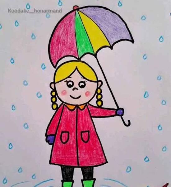 عکس نقاشی ساده و زیبا کیوت