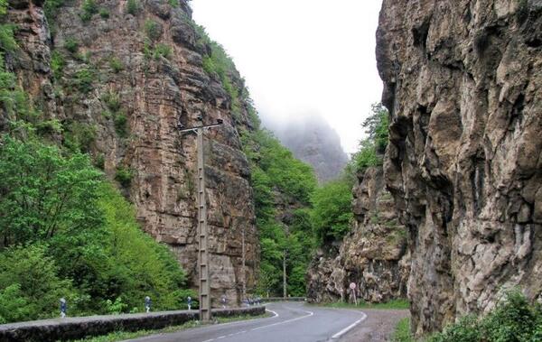 عکس زمستانی جاده چالوس